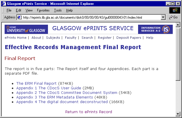 [Figure 7: Multiple PDF files with an HTML frontpage]