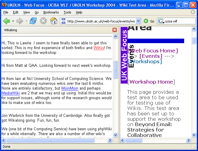 creenshot (60KB): Figure 3: Using Wikalong