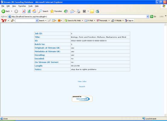 screenshot (22KB) : Figure 3: Details of Individual Tapes