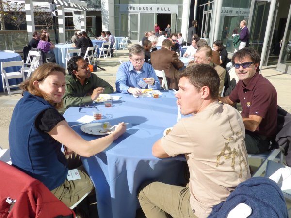 photo (74KB): Figure 1: Even in January, lunch outside is a good option in San Diego! Courtesy of Phil Bourne